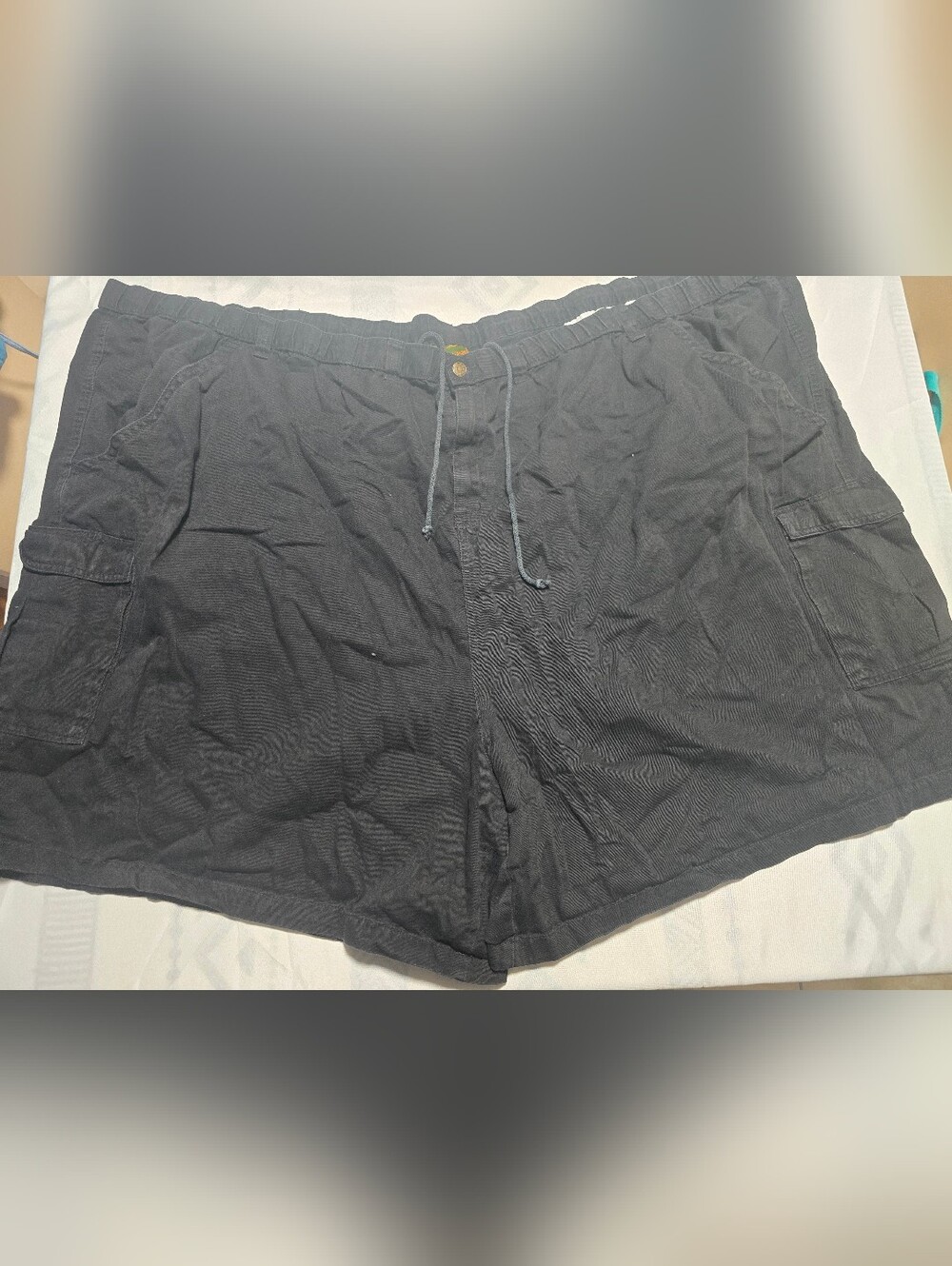 Men's Black  Shorts with Drawstring Waist